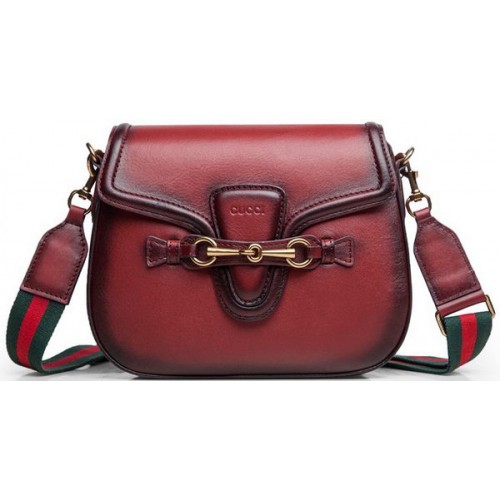 Gucci Lady Web Kalfsleren schoudertassen 383848 Bourgondië