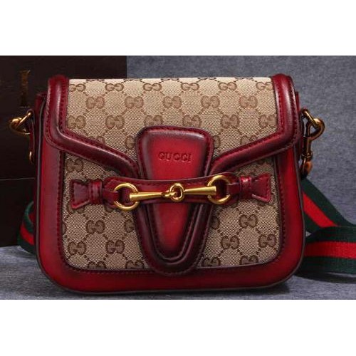 Gucci Lady Web Original GG canvas schoudertas 383848 rood