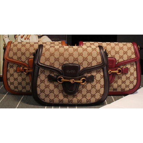 Gucci Lady Web Original GG canvas schoudertas 383848