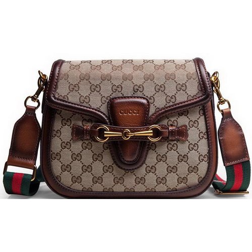 Gucci Lady Web Original GG canvas schoudertassen 383848 bruin