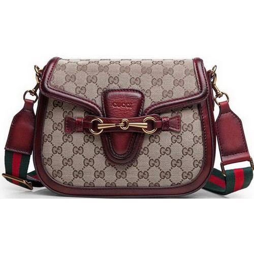 Gucci Lady Web Original GG canvas schoudertassen 383848 Bourgondië
