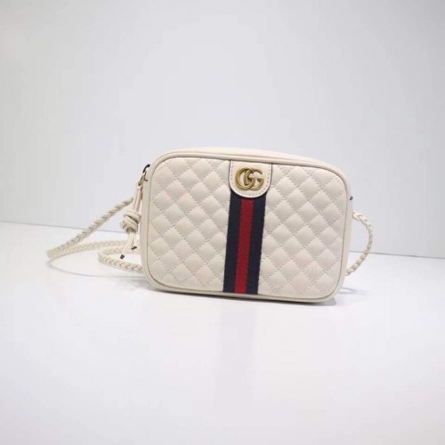 Gucci Gelamineerd leren kleine schoudertas 51060 wit