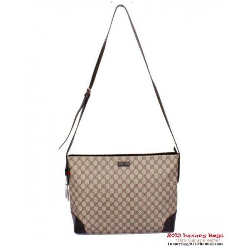 Gucci Grote Originele GG Canvas Messenger Bag 308930 Zwart