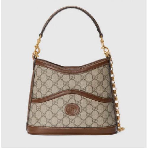 Gucci Grote schoudertas met Interlocking G 696011 bruin