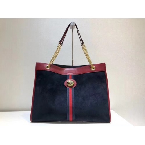 Gucci Grote draagtas met tijgerkop 537219 Koningsblauw