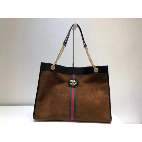 Gucci Grote draagtas met tijgerkop 537219 bruin