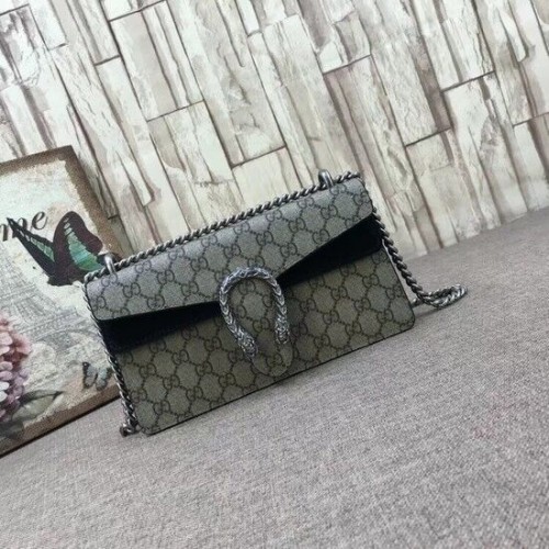 Gucci medium Dionysus GG canvas schoudertas 499623 zwart