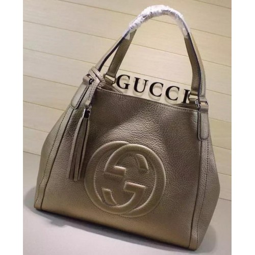 Gucci Medium Soho Schoudertas Kalfsleer 282309 Goud