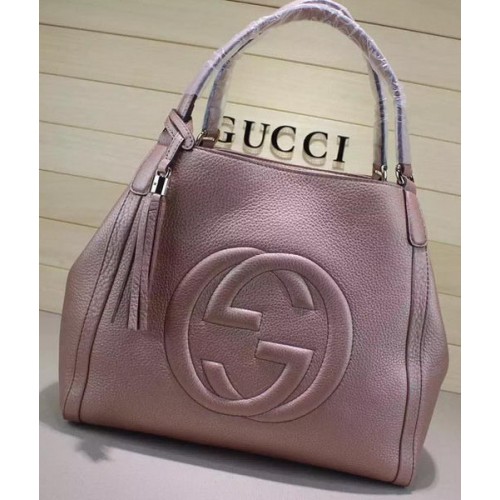 Gucci Medium Soho Schoudertas Kalfsleer 282309 Lichtroze