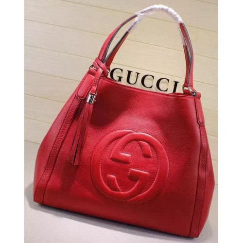 Gucci Medium Soho Schoudertas Kalfsleer 282309 Rood