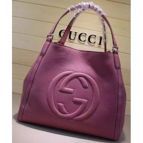 Gucci Medium Soho Schoudertas Kalfsleer 282309 Rose