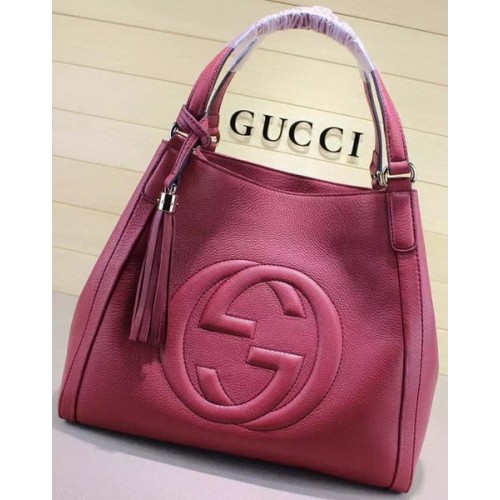 Gucci Medium Soho Schoudertas Kalfsleer 282309 Rosy