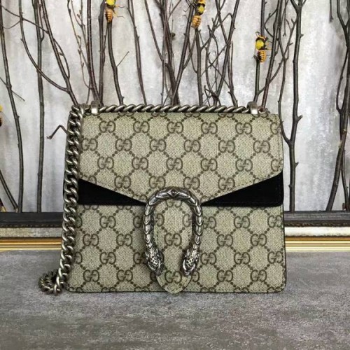 Gucci Mini Dionysus GG canvas schoudertas 421970 zwart