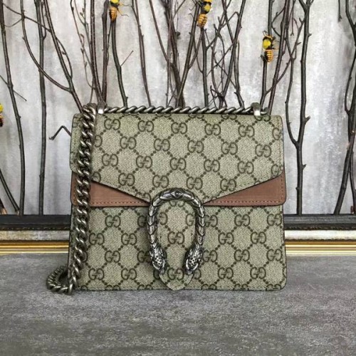 Gucci Mini Dionysus GG canvas schoudertas 421970 Camel