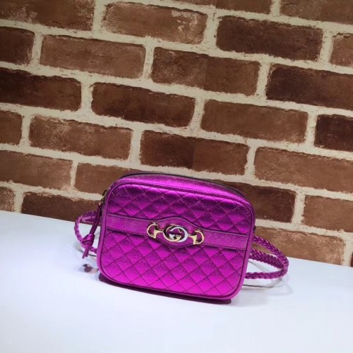 Gucci Mini gelamineerde leren tas 534950 Fuchsia