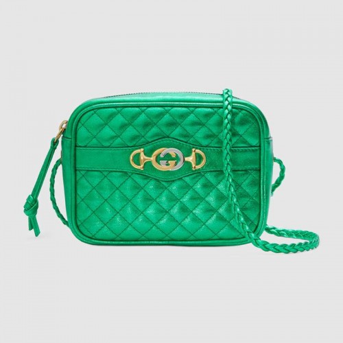 Gucci Mini gelamineerde leren tas 534950 groen
