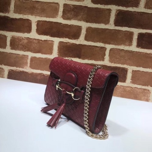 Gucci Mini leren tas 449636 rood