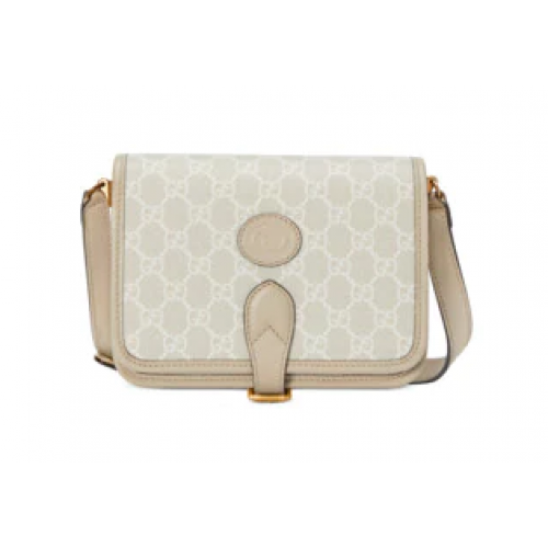 Gucci Mini schoudertas met Interlocking G 671620 Beige
