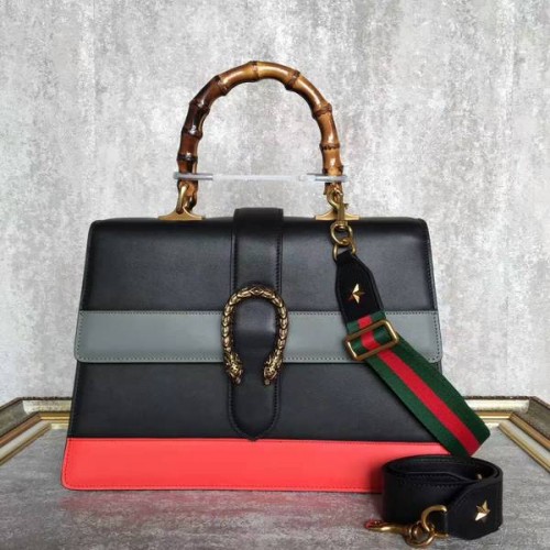 Gucci Now Bamboo Shopper 421999A Zwart&Grijs&Rood