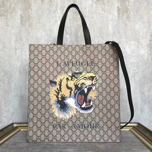 Gucci Now GG canvas draagtassen 450950 Tijger