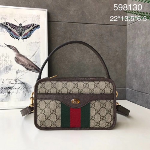 Gucci Ophidia GG mini-schoudertas 598130 bruin