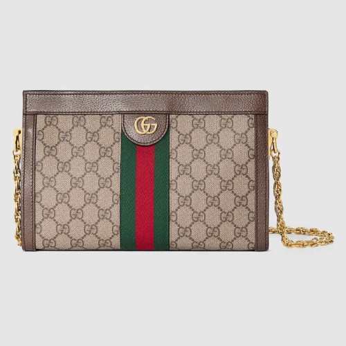 Gucci Ophidia GG kleine schoudertas 503876 bruin