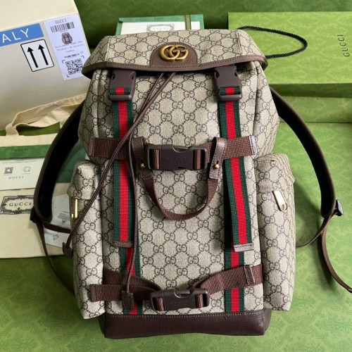Gucci Ophidia GG Supreme rugzak 690999 Bruin
