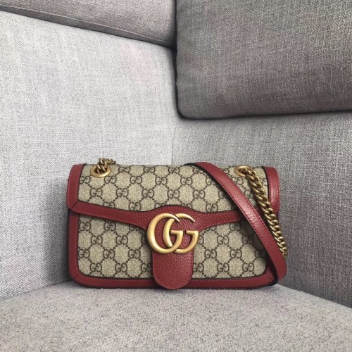 Gucci Ophidia GG Supreme kleine schoudertas 443497 rood