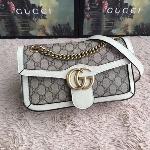 Gucci Ophidia GG Supreme kleine schoudertas 443497 wit