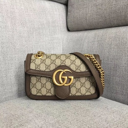 Gucci Ophidia GG Supreme kleine schoudertas 446744 bruin