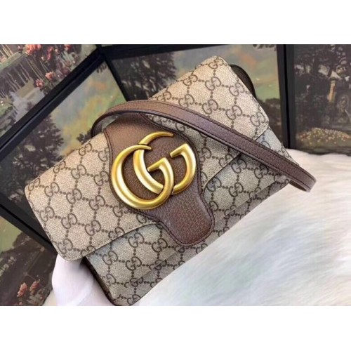 Gucci Ophidia GG Supreme kleine schoudertas 550129 bruin