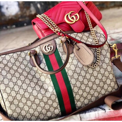 Gucci Ophidia GG grote reistas 547959 bruin