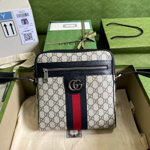 Gucci Ophidia GG kleine koerierstas 547926 blauw