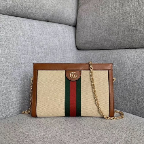 Gucci Ophidia GG kleine schoudertas 503877 Beige
