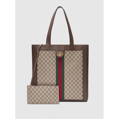 Gucci Ophidia Soft GG Supreme grote draagtas GG5689 bruin