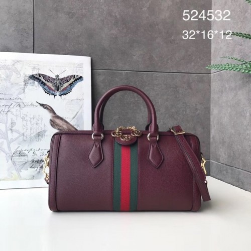 Gucci Ophidia medium handtas 524532 Burgundy