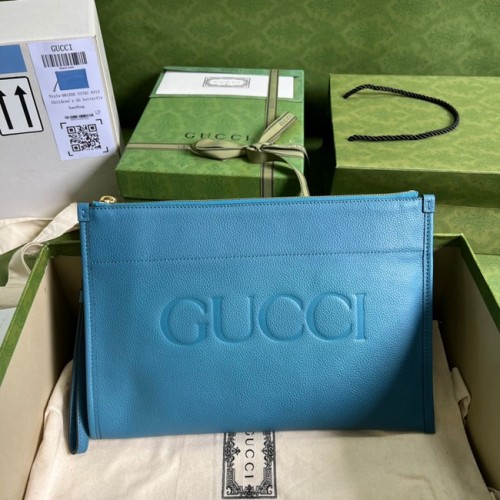 Gucci Ophidia etui leer 681200 blauw