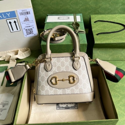 Gucci Ophidia kleine tas met handvat aan de bovenkant met Web 677212 Beige