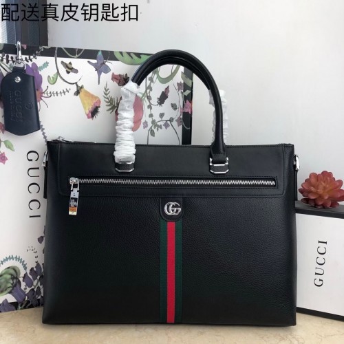 Gucci Original Leather GG Aktetas Tas G78945 Zwart