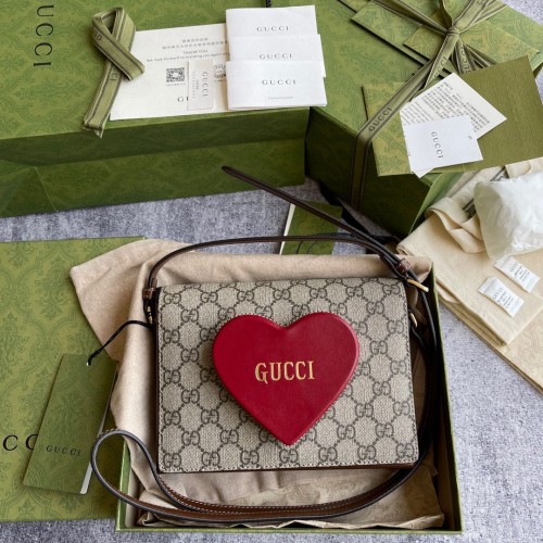 Gucci Original Leren Harttas 637048 Rood
