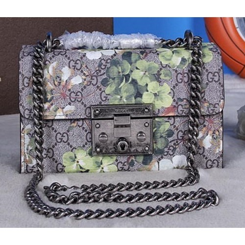 Gucci hangslot Blooms schoudertas 409487 zwart