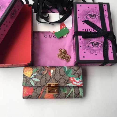 Gucci hangslot Continental portemonnee 453506 rood