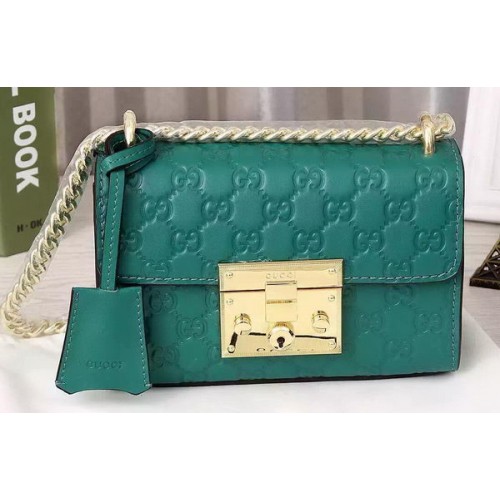 Gucci hangslot Gucci Signature schoudertas 409487 groen