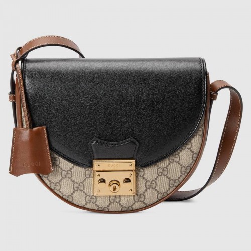 Gucci Hangslot kleine schoudertas 644524 zwart