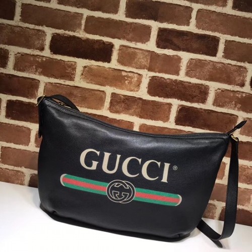 Gucci Print halve maan hobo bag 523588 zwart