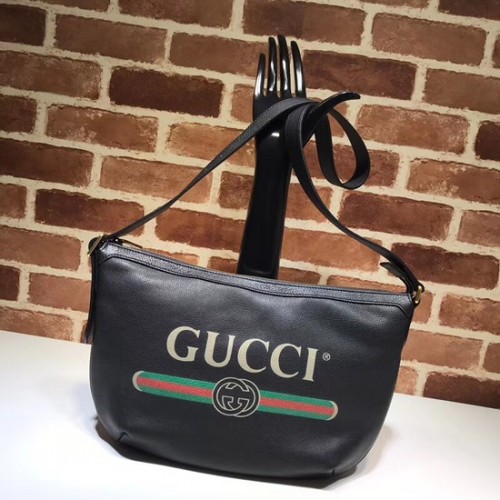 Gucci Print halve maan hobo bag 523589 zwart