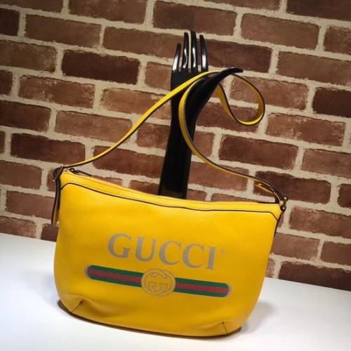Gucci Print halve maan hobo bag 523589 geel