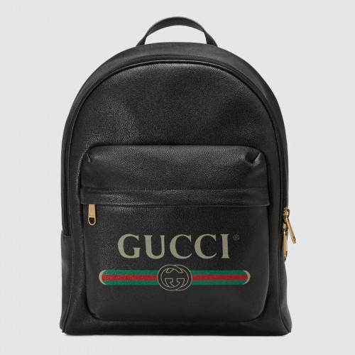 Gucci Print leren rugzak 547834 zwart