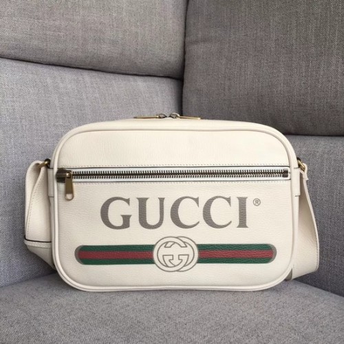 Gucci Print schoudertas 523589 wit