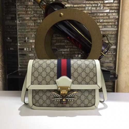 Gucci Queen Margaret GG Supreme medium schoudertas 524356 Wit